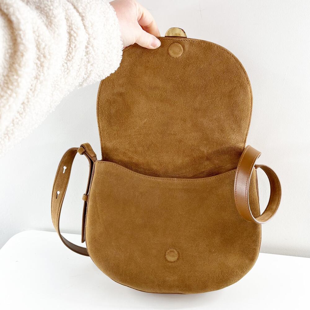 Madewell Suede Crossbody Saddle Bag in Brown - Picture 4 of 11
